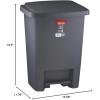 imageRubbermaid StepOn Trash Can with Lid 825Gallon Gray Easy Clean Wastebasket for HomeKitchenBedroomOfficeGray