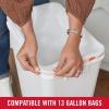 imageRubbermaid Swing Top Waste Container for Home and Kitchen Easy Access Disposal and Slim Modern Trash Can with Lid 122 Gallon Capacity White