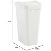 imageRubbermaid Swing Top Waste Container for Home and Kitchen Easy Access Disposal and Slim Modern Trash Can with Lid 122 Gallon Capacity White