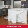 imageRubbermaid Swing Top Waste Container for Home and Kitchen Easy Access Disposal and Slim Modern Trash Can with Lid 122 Gallon Capacity White