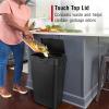 imageRubbermaid TouchTop Kitchen Trash Can with Lid 122 Gallon Black Garbage Container for HomeKitchenApartmentGarageBlack