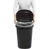 imageRubbermaid TouchTop Kitchen Trash Can with Lid 122 Gallon Black Garbage Container for HomeKitchenApartmentGarageBlack
