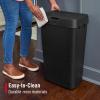 imageRubbermaid TouchTop Kitchen Trash Can with Lid 122 Gallon Black Garbage Container for HomeKitchenApartmentGarageBlack