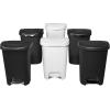 imageRubbermaid TouchTop Kitchen Trash Can with Lid 122 Gallon Black Garbage Container for HomeKitchenApartmentGarageWhite