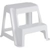 imageRubbermaid TwoStep Folding Foot Stool 14Inch High Gray 300Pound Capacity Small Step Stool for AdultsKids for Use in LibraryKitchenBathroomGarageClosetWhite