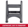 imageRubbermaid TwoStep Folding Foot Stool 14Inch High Gray 300Pound Capacity Small Step Stool for AdultsKids for Use in LibraryKitchenBathroomGarageClosetGray