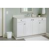 imageRubbermaid Vanity Trash CanWastebasket 15Gallons6Quarts White for Under CounterKitchenOfficeBedroomBathroom