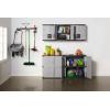 imageRubbermaid Wall Mounted Storage Cabinet with Doors 150Pound Capacity Gray Lockable ThreeShelf Cubbard for ToolsCar AccessoriesCleaning in HomeGarageOutdoor AreasSmall