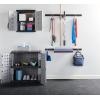imageRubbermaid Wall Mounted Storage Cabinet with Doors 150Pound Capacity Gray Lockable ThreeShelf Cubbard for ToolsCar AccessoriesCleaning in HomeGarageOutdoor AreasSmall