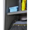 imageRubbermaid Wall Mounted Storage Cabinet with Doors 150Pound Capacity Gray Lockable ThreeShelf Cubbard for ToolsCar AccessoriesCleaning in HomeGarageOutdoor AreasSmall