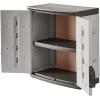 imageRubbermaid Wall Mounted Storage Cabinet with Doors 150Pound Capacity Gray Lockable ThreeShelf Cubbard for ToolsCar AccessoriesCleaning in HomeGarageOutdoor AreasSmall