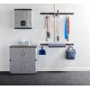 imageRubbermaid Wall Mounted Storage Cabinet with Doors 150Pound Capacity Gray Lockable ThreeShelf Cubbard for ToolsCar AccessoriesCleaning in HomeGarageOutdoor AreasSmall
