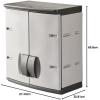 imageRubbermaid Wall Mounted Storage Cabinet with Doors 150Pound Capacity Gray Lockable ThreeShelf Cubbard for ToolsCar AccessoriesCleaning in HomeGarageOutdoor AreasSmall