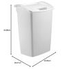 imageRubbermaidWhite DualAction Swing Lid Trash Can 1125 Gallon for HomeKitchenBathroomGarbageWhite