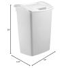 imageRubbermaidWhite DualAction Swing Lid Trash Can 1125 Gallon for HomeKitchenBathroomGarbageWhite