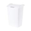 imageRubbermaidWhite DualAction Swing Lid Trash Can 1125 Gallon for HomeKitchenBathroomGarbageWhite