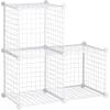 imageRubbermaid 3 Piece Storage Wire Stackable Cube Set Easy Assemble White for ClosetBookshelfToys MultiUse Home OrganizerStorage Cubes
