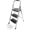 imageRubbermaid 3Step Steel LadderFolding Step Stool with Hand Grip and NonSlip Feet Silver Tested to ANSI US Safety Standards No Assembly RequiredSilver