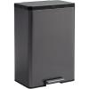 imageRubbermaid Elite Stainless Steel Metal Dual Stream StepOn Trash 105Gallon Charcoal Wastebasket HomeKitchen Trash and Recycle Bin Combo105 Gallon