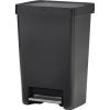 imageRubbermaid Premier Series III StepOn Trash Can for Home and Kitchen with Stainless Steel Rim 124 Gallon Charcoal for HomeKitchenGarageApartmentOffice124G  Classic Plastic