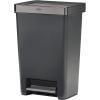 imageRubbermaid Premier Series III StepOn Trash Can for Home and Kitchen with Stainless Steel Rim 124 Gallon Charcoal for HomeKitchenGarageApartmentOffice124G  Metal Accents