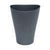 imageRubbermaid Spa Works Compact Contemporary Style 9 Quart Indoor Open Vanity Home Trash Container WhiteGunmetal Blue