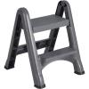 imageRubbermaid TwoStep Folding Foot Stool 14Inch High Gray 300Pound Capacity Small Step Stool for AdultsKids for Use in LibraryKitchenBathroomGarageClosetGray