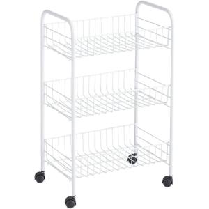 imageRubbermaid 3 Piece Storage Wire Stackable Cube Set Easy Assemble White for ClosetBookshelfToys MultiUse Home OrganizerStorage Cart