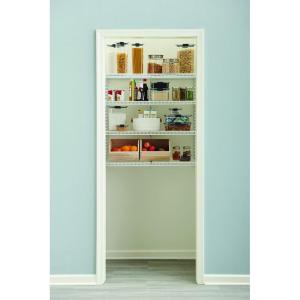 imageRubbermaid 36quot Pantry Organization Shelf System Direct Wall Mount 4 Shelves and Mounting Hardware Kit Included White Wire Shelving System for HomePantryClosetWhite