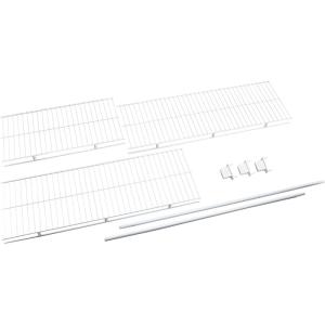 imageRubbermaid Direct Mount Wall Shelf 2 Ft Wide Mounting Hardware Kit Included White Wire Shelving Organizer System for HomeLaundryBathroomMudroomPantryLinen Closet 2 Length Metal658 Lengths