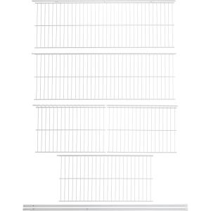 imageRubbermaid Full Closet Organization Shelf System Direct Wall Mount Adjustable from 35 Ft Mounting Hardware Kit Included White Wire Shelving Organizer System for HomeLaundryMudroomPantry