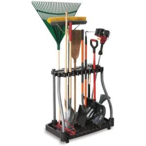imageRubbermaid Garage Tool Tower Rack Easy to Assemble Wheeled Organizes up to 40 LongHandled ToolsRakes BroomsShovles in HomeHouseOutdoorShed BlackDeluxe Tower