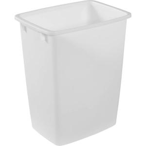 imageRubbermaid Small Kitchen Bathroom Trash Can 9 Gallons White Waste Basket for Under CounterKitchenOfficeBedroomBathroom