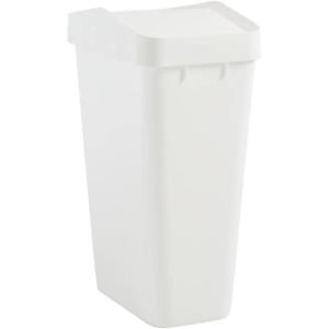 imageRubbermaid Swing Top Waste Container for Home and Kitchen Easy Access Disposal and Slim Modern Trash Can with Lid 122 Gallon Capacity White
