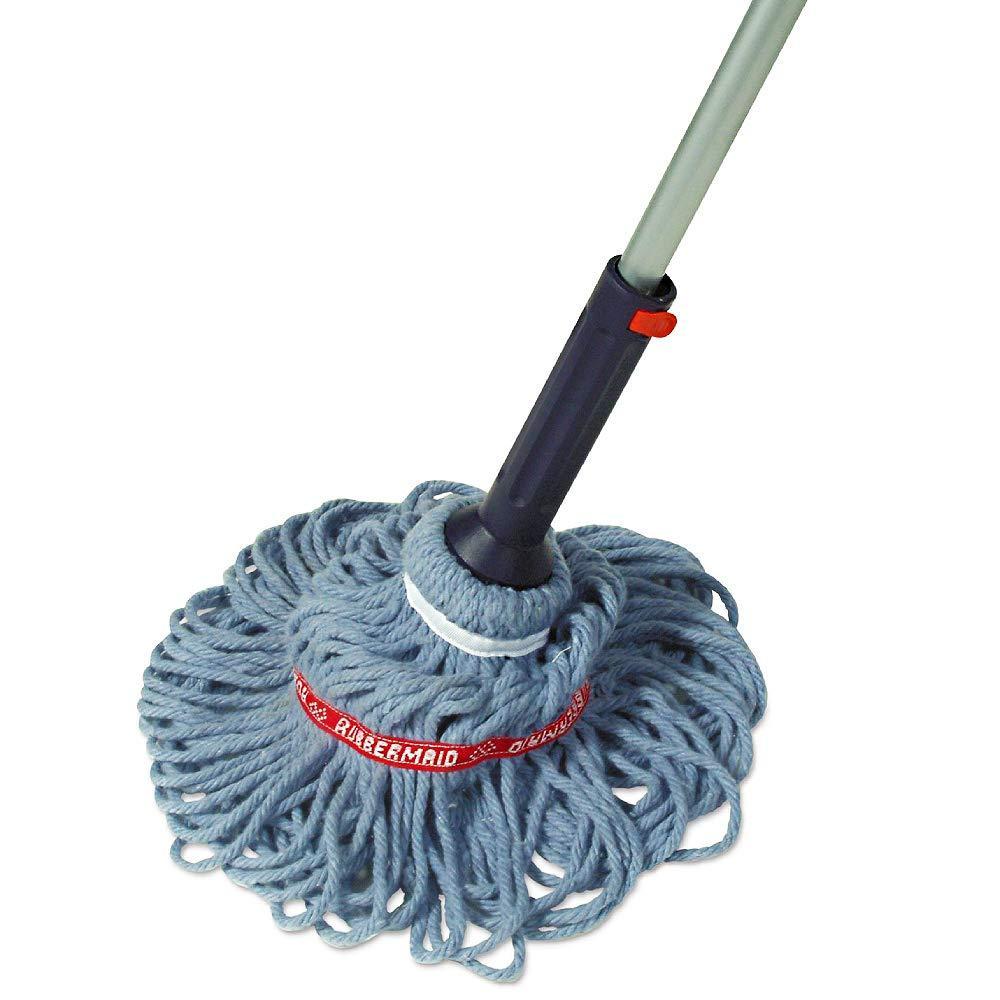 imageRubbermaid Microfiber Twist Mop Kit with 2 Refills Kit Machine Washable Builtin Wringer Lightweight Safe for All Floor Types Deep Cleaning for HomeBathroomGarageOfficeCotton Twist Mop