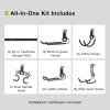 imageRubbermaid 20Piece FastTrack Garage WallMounted Storage Kit 5 Rails and 15 Hooks for HomeHouseToolSportsUtility Purposes4 Rails  11 Hooks
