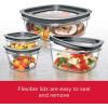 imageRubbermaid 28Piece ClearGrey Food Storage Containers Premium Snap Bases and Various Size Lids Perfect for Meal Prep Leftovers and Dishwasher SafeSet of 14 Assorted Containers