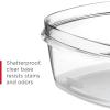 imageRubbermaid 28Piece ClearGrey Food Storage Containers Premium Snap Bases and Various Size Lids Perfect for Meal Prep Leftovers and Dishwasher SafeSet of 5 Assorted Containers