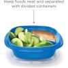 imageRubbermaid 50Piece Food Storage Containers with Lids for Lunch Meal Prep and Leftovers Dishwasher Safe Set of 25 Marine BlueMarine Blue