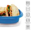imageRubbermaid 50Piece Food Storage Containers with Lids for Lunch Meal Prep and Leftovers Dishwasher Safe Set of 25 Marine BlueMarine Blue