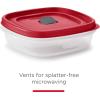 imageRubbermaid 50Piece Food Storage Containers with Lids for Lunch Meal Prep and Leftovers Dishwasher Safe Set of 25 Marine BlueRed