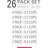 imageRubbermaid 50Piece Food Storage Containers with Lids for Lunch Meal Prep and Leftovers Dishwasher Safe Set of 25 Marine BlueRed