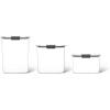 imageRubbermaid Brilliance Airtight Cereal Food Storage Container Shatterproof BPAFree and DishwasherSafe 32oz CapacitySet of 3 Varied