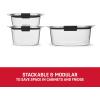 imageRubbermaid Brilliance Food Storage Containers BPA Free Airtight Lids Ideal for Lunch Meal Prep ampamp Leftovers Set of 5 32 CupNEW Set of 3 Round Containers