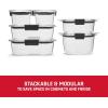 imageRubbermaid Brilliance Food Storage Containers BPA Free Airtight Lids Ideal for Lunch Meal Prep ampamp Leftovers Set of 5 32 CupNEW Set of 6 Round Containers
