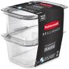 imageRubbermaid Brilliance Food Storage Containers BPA Free Airtight Lids Ideal for Lunch Meal Prep ampamp Leftovers Set of 5 32 CupSet of 2 47 Cup Containers