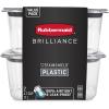 imageRubbermaid Brilliance Food Storage Containers BPA Free Airtight Lids Ideal for Lunch Meal Prep ampamp Leftovers Set of 5 32 CupSet of 2 47 Cup Containers