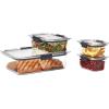 imageRubbermaid Brilliance Food Storage Containers BPA Free Airtight Lids Ideal for Lunch Meal Prep ampamp Leftovers Set of 5 32 CupSet of 4 Assorted Containers