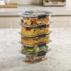 imageRubbermaid Brilliance Food Storage Containers BPA Free Airtight Lids Ideal for Lunch Meal Prep ampamp Leftovers Set of 5 32 CupSet of 5 32 Cup Containers