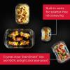 imageRubbermaid Brilliance Glass Food Storage set of 4 containers 8 total pieces 4 containers  4 lids for Lunch Meal Prep and Leftovers Dishwasher and Oven Safe ClearGreySet of 3 47 Cup Containers